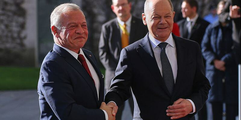 Abdullah II. bin al-Hussein und Olaf Scholz am 03.04.2025 - Foto: über dts Nachrichtenagentur