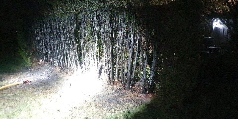 FW Lage: Feuer 2 - Heckenbrand - 05.04.25 - 22:30 Uhr - Foto: presseportal.de