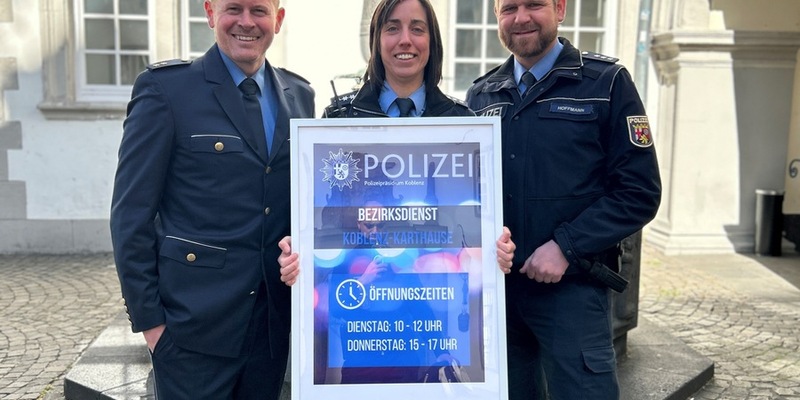 POL-PPKO: Neubesetzung im Bezirksdienst der PI Koblenz 1 für den Bereich Karthause und Altstadt - Foto: presseportal.de