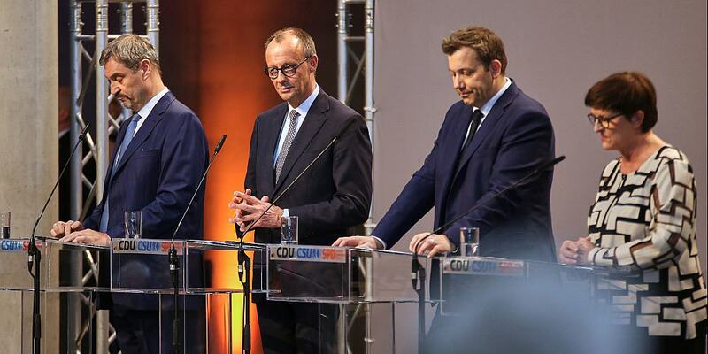 Söder, Merz, Klingbeil, Esken am 09.04.2025 - Foto: über dts Nachrichtenagentur