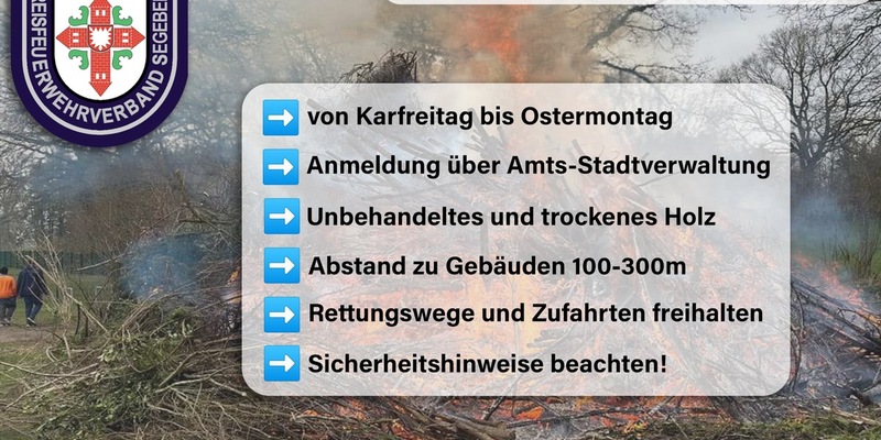 FW-SE: Hinweise zum Osterfeuer - Foto: presseportal.de