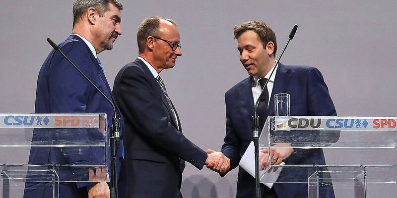 Markus Söder, Friedrich Merz, Lars Klingbeil am 09.04.2025 - Foto: über dts Nachrichtenagentur