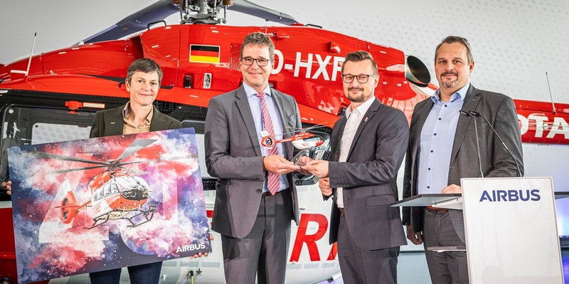 Flottenerneuerung / DRF Luftrettung übernimmt 40. Hubschrauber des Typs Airbus H145 - Foto: presseportal.de