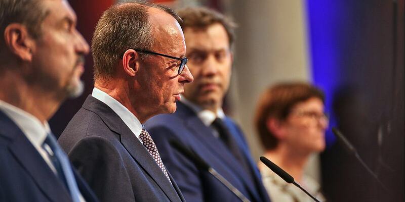 Söder, Merz, Klingbeil, Esken am 09.04.2025 - Foto: über dts Nachrichtenagentur