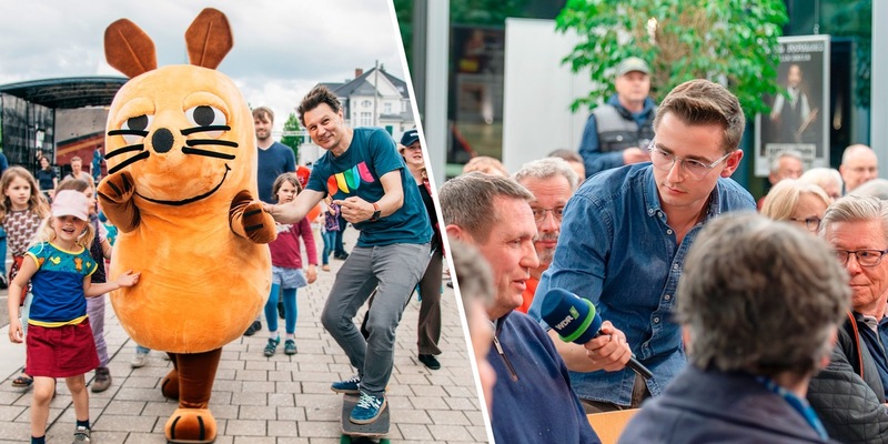 WDR Lokalzeit Stadtgespräch und die Maus beim Osterlauf in Paderborn - Foto: presseportal.de