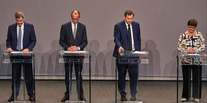 Söder, Merz, Klingbeil, Esken am 09.04.2025 - Foto: über dts Nachrichtenagentur