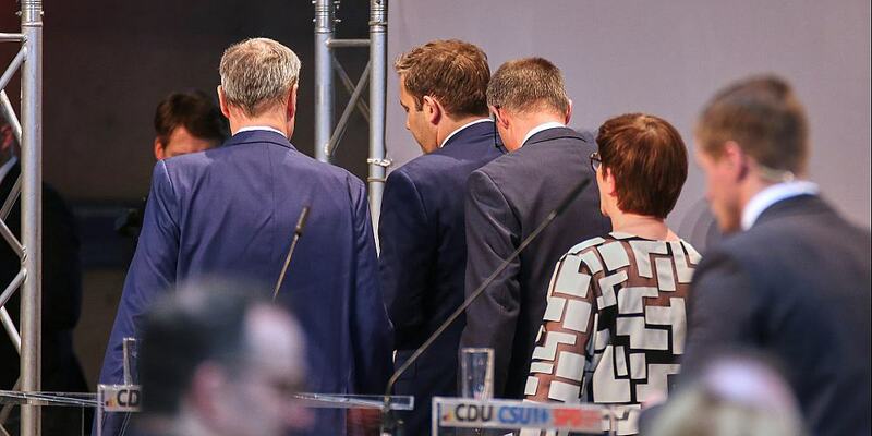 Söder, Merz, Klingbeil, Esken am 09.04.2025 - Foto: über dts Nachrichtenagentur