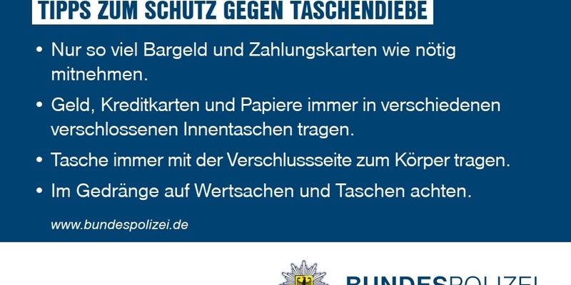 BPOLI-KA: Unbekannter stiehlt Geldbörse - Foto: presseportal.de