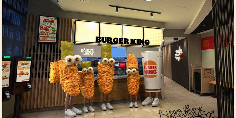 Burger King® bringt Social Media Hype auf den Tisch / Hamburger Künstler Hati Hati Mas inszeniert Fricklemania - Foto: presseportal.de