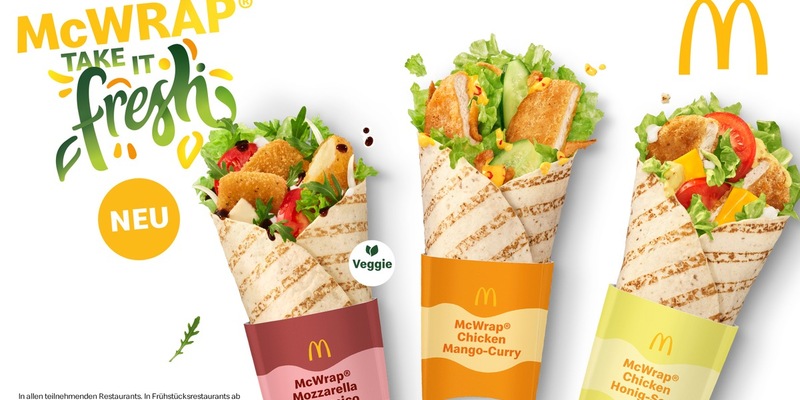 #takeitfresh: Die neuen McWrap® Varianten von McDonald's Deutschland - Foto: presseportal.de