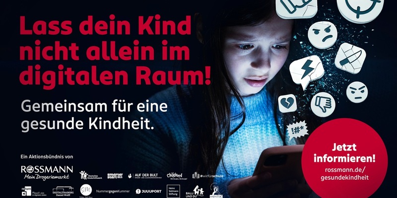Alarmierende Medienabhängigkeit bei Kindern: Aktionsbündnis unter ROSSMANN startet bundesweite Aufklärungskampagne - Foto: presseportal.de