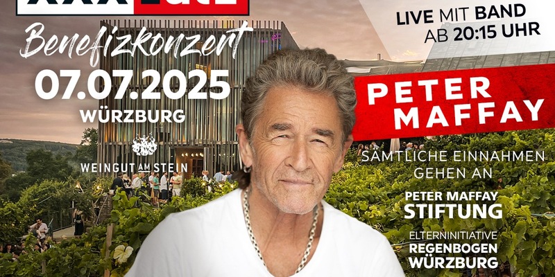 Jetzt Tickets für das Doppeljubiläum von XXXLutz sichern! / Peter Maffay und Band spielen am 7. Juli ein Benefizkonzert im Weingut am Stein - Foto: presseportal.de
