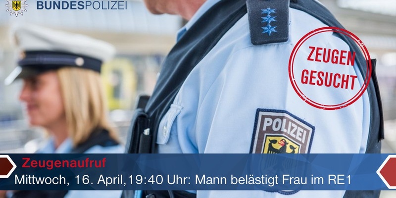 Bundespolizeidirektion München: Unbekannter flüchtet nach Sexualdelikt / Bundespolizei sucht nach Exhibitionisten - Foto: presseportal.de