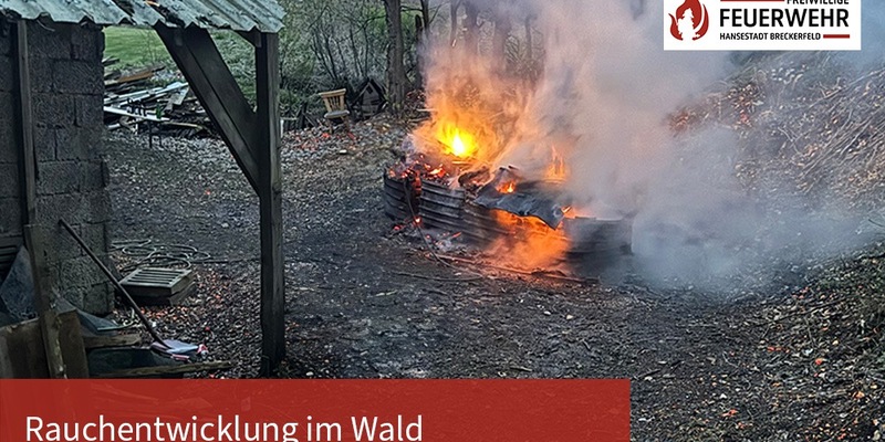 FW-EN: Datum: 18.04.2025/ Uhrzeit: 20:29 Uhr/ Dauer: ca. 60 Minuten/ Einsatzstelle: Schöpplenberg/ Einheiten: Löschzug Breckerfeld/ Löschgruppe Delle/ Löschgruppe Zurstraße - Foto: presseportal.de