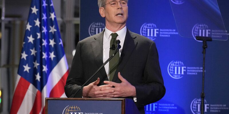 US-Finanzminister Bessent spricht über den Zollstreit mit China.  - Foto: Jacquelyn Martin/AP/dpa