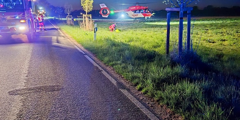 FW-SE: Schwerer Verkehrsunfall mit einem beteiligten Personenkraftwagen - Foto: presseportal.de