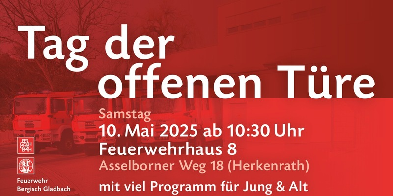 FW-GL: Tag der offenen Tür des Löschzugs 9 - Bensberg im Feuerwehrhaus 8 in Herkenrath - Erlebnisreicher Aktionstag für die ganze Familie - Foto: presseportal.de
