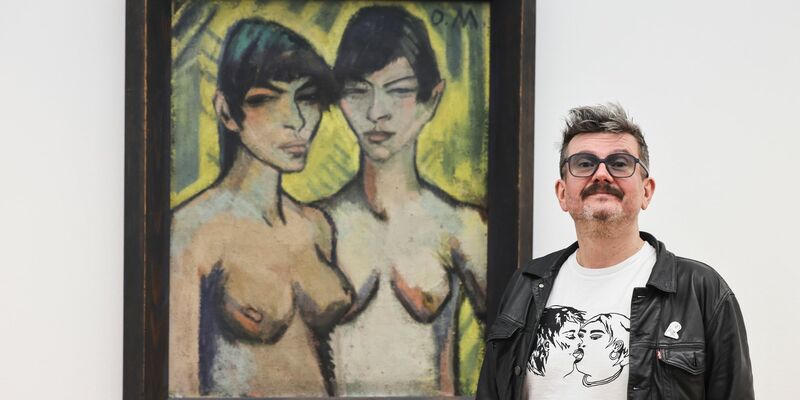 Der französische Zeichner Luz, eigentlich Rénald Luzier, hat dem Gemälde «Zwei weibliche Halbakte» einen Comic-Roman gewidmet. - Foto: Oliver Berg/dpa