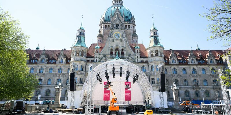 In Hannover laufen die letzten Vorbereitungen für den 39. Deutschen Evangelischen Kirchentag. - Foto: Julian Stratenschulte/dpa
