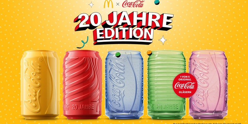 20 Jahre Kultdesign: Die neuen Coca-Cola® Gläser sind da - exklusiv bei McDonald's Deutschland - Foto: presseportal.de