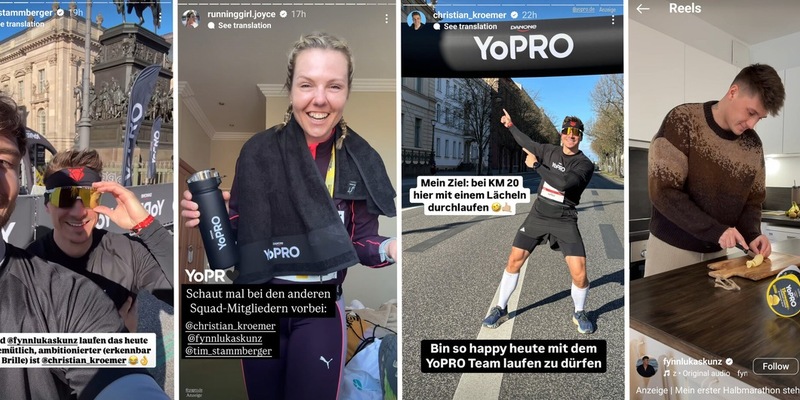 Timm Stammberger Joyce Hübner Christian Krömer Fynn Lukas Kunz YoPR - Foto: Studio71, presseportal.de