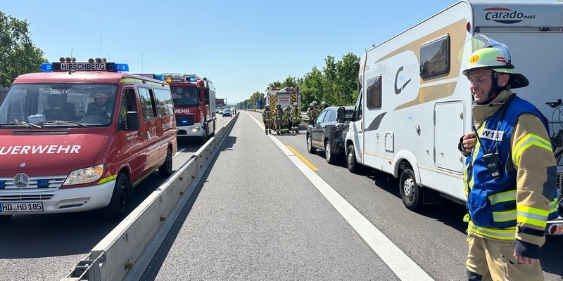 FW Weinheim: Probefahrt endet mit Auffahrunfall - Wohnmobil fährt auf Suzuki - Foto: presseportal.de