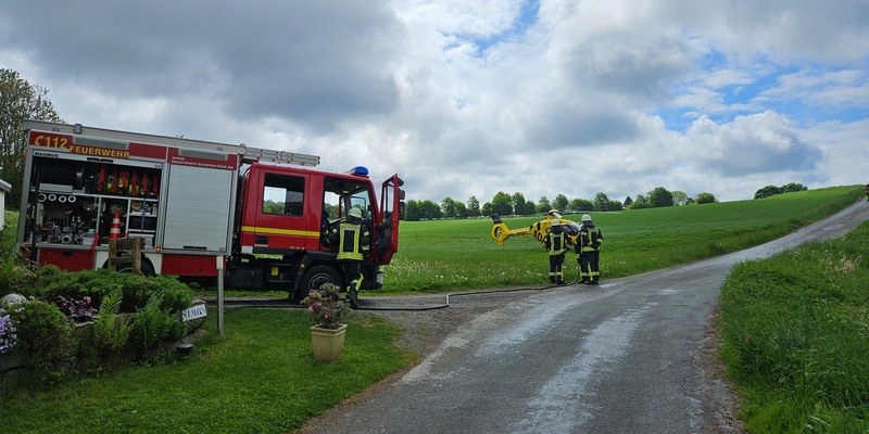 FW-EN: Lande5platzsicherung für Rettungshubschrauber - Foto: presseportal.de