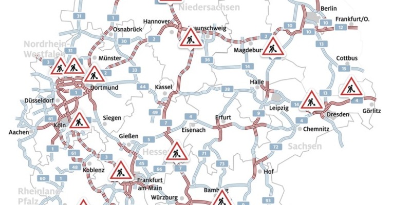 ADAC Stauprognose: 9. bis 11. Mai 2025 / Zahlreiche Baustellen auf Autobahnen / Ausflugsverkehr am Muttertag - Foto: presseportal.de