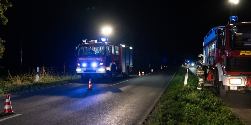 FW Hünxe: Verkehrsunfall auf der Gahlener Straße - Foto: presseportal.de