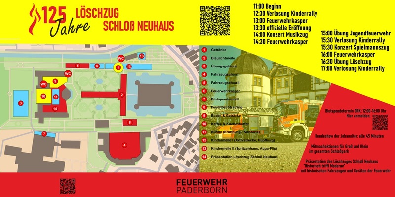 FW Paderborn: 150 Jahre Freiwillige Feuerwehr Paderborn 125 Jahre Feuerwehr in Schloß Neuhaus - Foto: presseportal.de