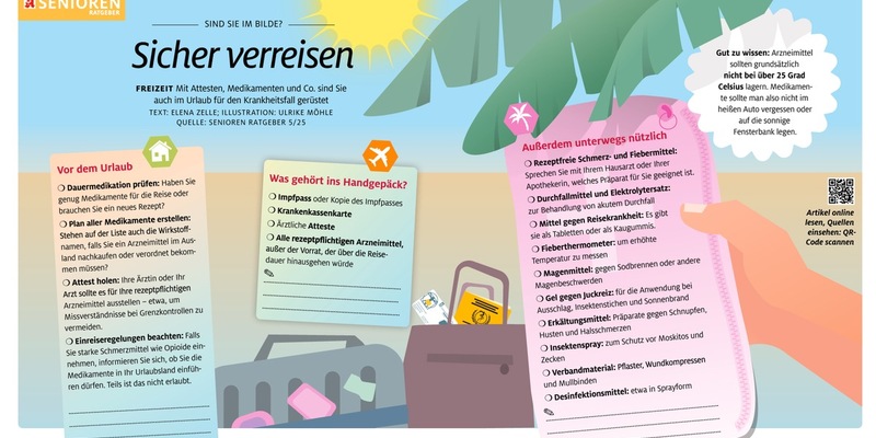 Gut vorbereitet in den Urlaub starten / Mit Attesten, Medikamenten und Co. ist man auf der sicheren Seite - Foto: presseportal.de