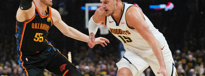 Isaiah Hartenstein und die Oklahoma City Thunder hatten die Nuggets um Nikola Jokic komplett unter Kontrolle. - Foto: Kyle Phillips/AP/dpa