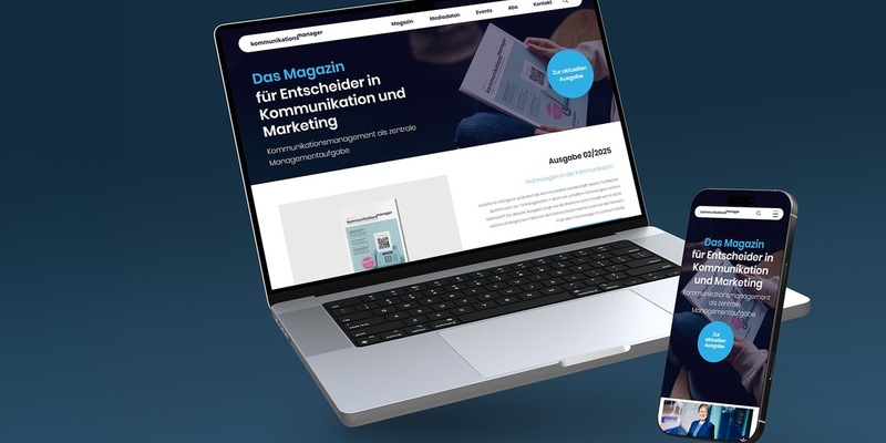 Modern, übersichtlich, informativ - / Relaunch der kommunikationsmanager-Website - Foto: presseportal.de