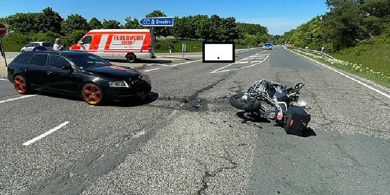LPI-EF: Motorradfahrer schwerverletzt - Foto: presseportal.de