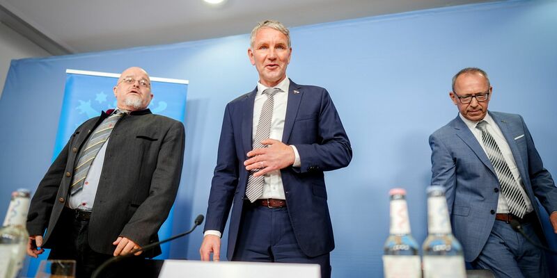 Höcke sieht Gutachten auch als wichtig für Rechtsstreit der Bundes-AfD.  - Foto: Kay Nietfeld/dpa