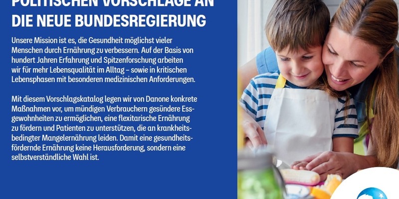 Gesündere Ernährung für alle: Danone lädt die neue Bundesregierung zum ernährungspolitischen Dialog ein - Foto: presseportal.de