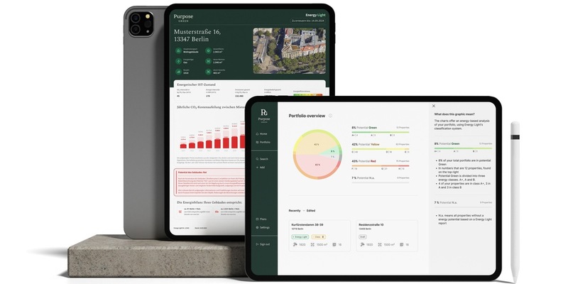 Ganzheitliche Digitallösung für Sanierung und ESG-Management: Purpose Green launcht neues Green+ Portal zur Real Estate Arena - Foto: presseportal.de
