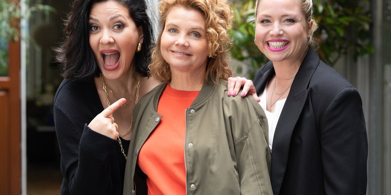 Jasmin Shakeri Annette Frier Caroline Frier Frier & 50 - Am Ende meiner Tage - Foto: Joyn/Michael Kötschau, presseportal.de