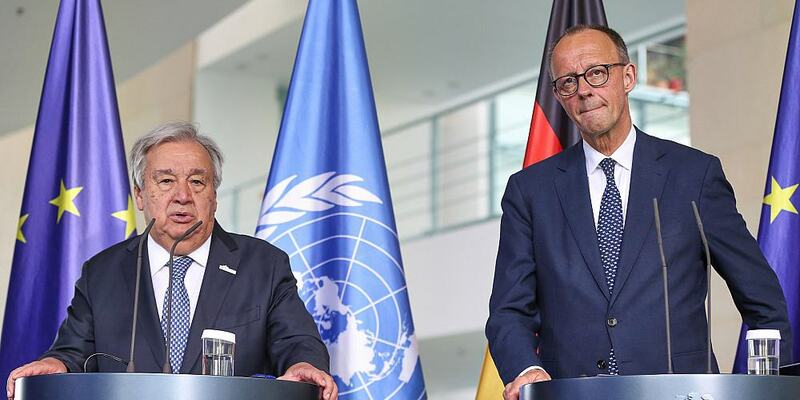 Antònio Guterres und Friedrich Merz am 14.05.2025 - Foto: über dts Nachrichtenagentur