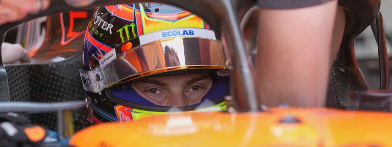Schon wieder schnell in Imola: WM-Spitzenreiter Oscar Piastri. - Foto: Antonio Calanni/AP/dpa