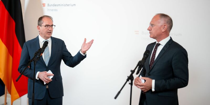 Die konservativen Innenminister demonstrieren Harmonie. - Foto: Georg Hochmuth/APA/dpa