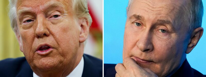 Trump und Putin wollen am Montag in einem Telefonat Möglichkeiten für ein Ende des Kriegs in der Ukraine ausloten. (Archivbild) - Foto: Pavel Bednyakov/AP/Pool via AP/dpa