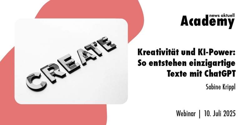 Kreativität und KI-Power: So entstehen einzigartige Texte mit der KI / Ein Webinar der news aktuell Academy - Foto: presseportal.de