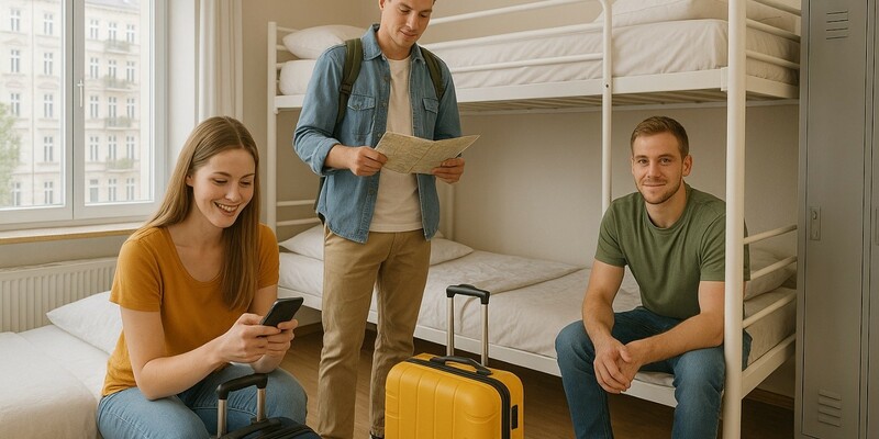 Preiswerte Hostels werden in Berlin überaus gerne gebucht - Foto: Redaktion (mithilfe von KI kreiert)