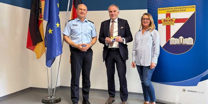 BPOLI-SB: Besuch des neuen französischen Generalkonsuls in der Bundespolizeiinspektion Saarbrücken - Zeichen der gelebten Partnerschaft in der Grenzregion - Foto: presseportal.de