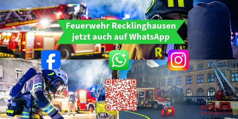 FW-RE: Start des WhatsApp-Kanals Feuerwehr Recklinghausen - Feuerwehr informiert jetzt auch direkt per Messenger - Foto: presseportal.de