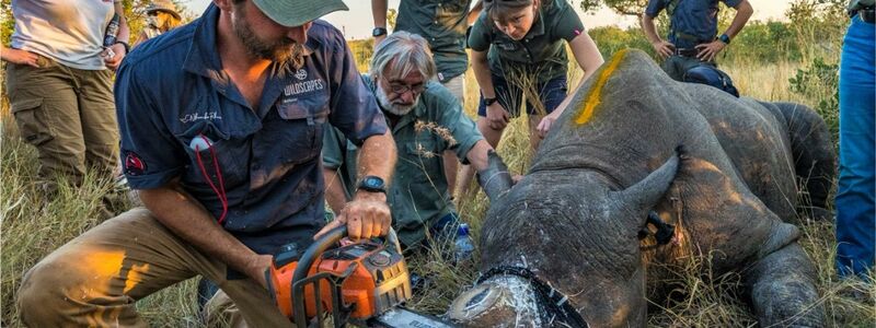 Einem Nashorn wird vorsorglich das Horn abgesägt. (Handout) - Foto: ---/Greater Kruger Environmental Protection Foundation/dpa