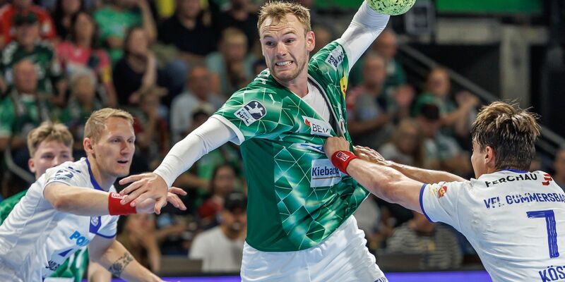 Die Mauer im Füchse-Tor: Dejan Milosavljev. - Foto: Andreas Gora/dpa