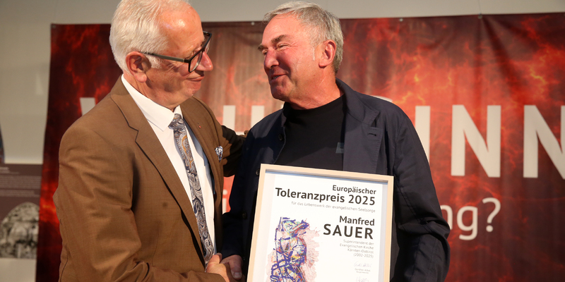 Toleranzpreisträger Manfred Sauer - Foto: Denk.Raum.Fresach über pressetext.de