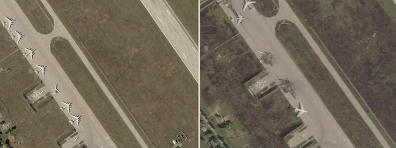 Russlands Flotte strategischer Kampfbomber wurde durch einen ukrainischen Drohnenangriff empfindlich getroffen - und Moskau kündigte Vergeltung an. (Archivbild) - Foto: Planet Labs PBC/Planet Labs PBC/AP/dpa